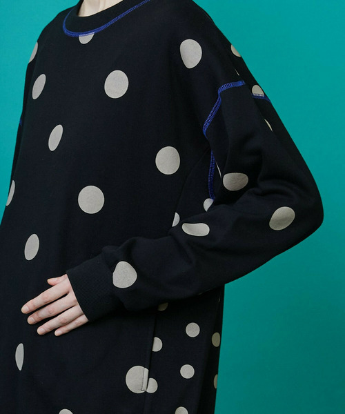 FRAPBOIS（フラボア）の「ステッチドット カットソー（Tシャツ/カットソー・レディース・ブラック/ミント・1/2）」の5枚目の写真