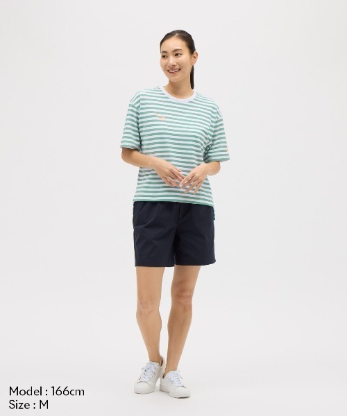 le coq sportif(ルコックスポルティフ)の「【ルコックスポルティフ】水陸両用/ストレッチ/UVカット 半袖Tシャツ(Tシャツ/カットソー・レディース・ブルー系/グリーン系・S/M/L/XL)」の6枚目の写真