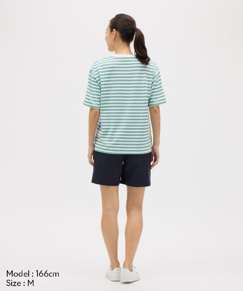 le coq sportif(ルコックスポルティフ)の「【ルコックスポルティフ】水陸両用/ストレッチ/UVカット 半袖Tシャツ(Tシャツ/カットソー・レディース・ブルー系/グリーン系・S/M/L/XL)」の7枚目の写真