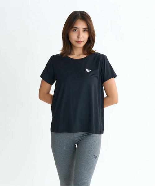 ROXY（ロキシー）の「MY 1ST ROXY TEE/ロキシー水陸両用速乾UVケアロゴワンポイント半袖Tシャツ（水着）（Tシャツ/カットソー・レディース・ブラック/ミント/グレー/ピンク/ホワイト・LARGE/MEDIUM/SMALL）」の12枚目の写真