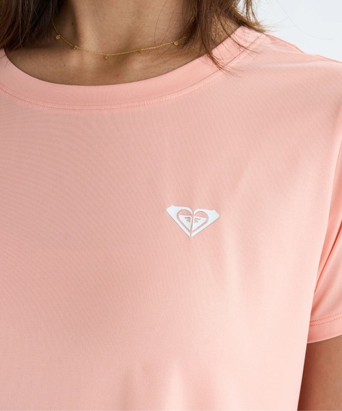 ROXY（ロキシー）の「MY 1ST ROXY TEE/ロキシー水陸両用速乾UVケアロゴワンポイント半袖Tシャツ（水着）（Tシャツ/カットソー・レディース・ブラック/ミント/グレー/ピンク/ホワイト・LARGE/MEDIUM/SMALL）」の6枚目の写真