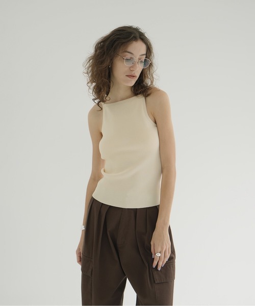 【CLANE】BACK OPEN RIBBON TOPS(size 2) CLANE】BACK OPEN RIBBON TOPS(size 2) CLANE】BACK OPEN RIBBON TOPS