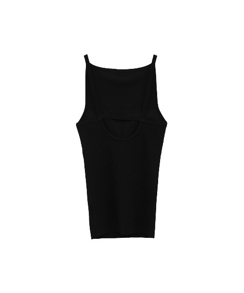 トップス CLANE BOAT NECK NO SLEEVE KNIT TOPS CLANE（クラネ） タンクトップ ノースリーブ BOAT NECK BACK OPEN KNIT