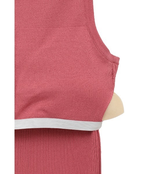 CLANE BOAT NECK BACK OPEN KNIT TOPS ピンク BOAT NECK BACK OPEN KNIT TOPS（ニット/セーター）｜CLANE