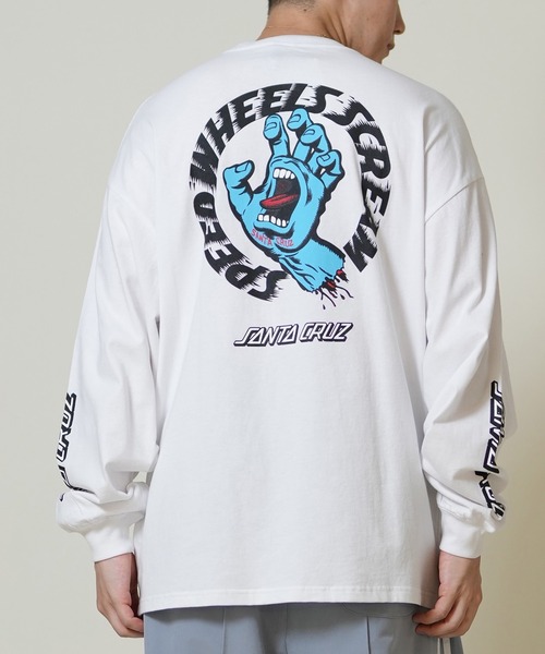 SANTA CRUZ（サンタクルーズ）の「【限定】SANTACRUZ/サンタクルーズ 長袖Tシャツ/ロンT バックプリント 502254401（Tシャツ/カットソー・メンズ・グリーン/ライトブラック/ホワイト・M/XL/L）」の2枚目の写真