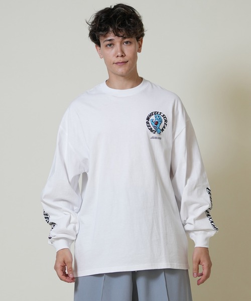 SANTA CRUZ（サンタクルーズ）の「【限定】SANTACRUZ/サンタクルーズ 長袖Tシャツ/ロンT バックプリント 502254401（Tシャツ/カットソー・メンズ・グリーン/ライトブラック/ホワイト・M/XL/L）」の4枚目の写真