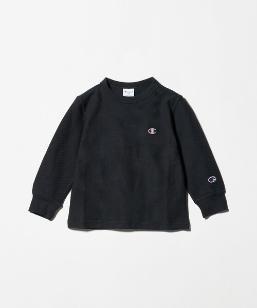 Champion(チャンピオン)の「<Champion>ワッフル ロングスリーブTシャツ / キッズ 110cm-130cm(Tシャツ/カットソー・キッズ・ブラック/オレンジ・120cm/130cm/110cm)」の1枚目の写真