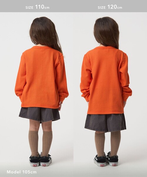 Champion(チャンピオン)の「<Champion>ワッフル ロングスリーブTシャツ / キッズ 110cm-130cm(Tシャツ/カットソー・キッズ・ブラック/オレンジ・120cm/130cm/110cm)」の7枚目の写真