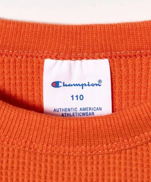 Champion(チャンピオン)の「<Champion>ワッフル ロングスリーブTシャツ / キッズ 110cm-130cm(Tシャツ/カットソー・キッズ・ブラック/オレンジ・120cm/130cm/110cm)」の18枚目の写真
