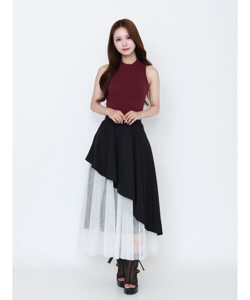 EATME（イートミー）の「アシンメトリーフレアスカート（スカート・レディース・ベージュ/ブラック・SMALL/MEDIUM）」の8枚目の写真