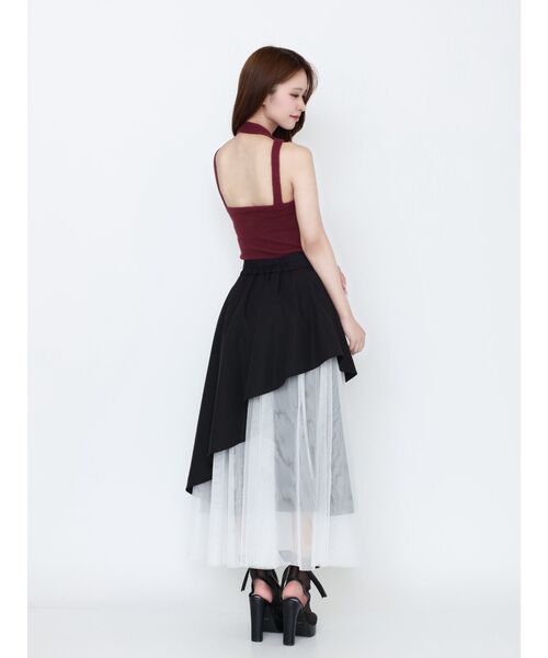 EATME（イートミー）の「アシンメトリーフレアスカート（スカート・レディース・ベージュ/ブラック・SMALL/MEDIUM）」の9枚目の写真