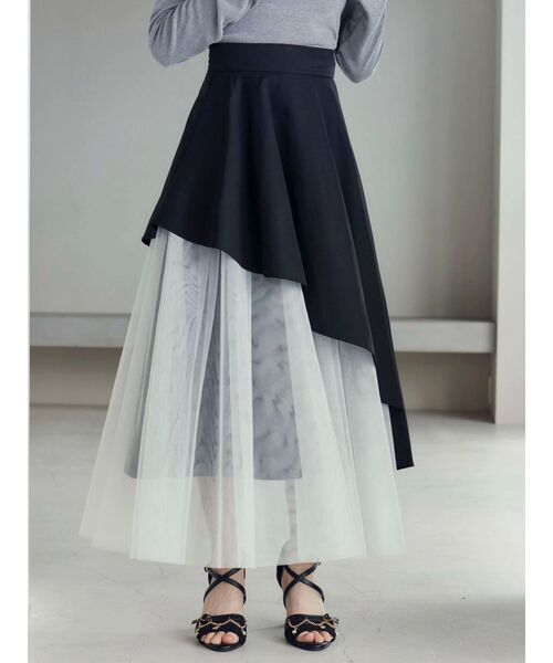 EATME（イートミー）の「アシンメトリーフレアスカート（スカート・レディース・ベージュ/ブラック・SMALL/MEDIUM）」の12枚目の写真