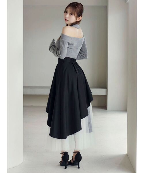 EATME（イートミー）の「アシンメトリーフレアスカート（スカート・レディース・ベージュ/ブラック・SMALL/MEDIUM）」の16枚目の写真