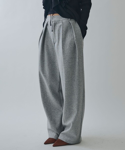 ELLEgirl（エルガール）の「ツータックスウェットパンツ（スウェットパンツ・レディース・杢グレー/チャコール/ベージュ・S/M）」の15枚目の写真