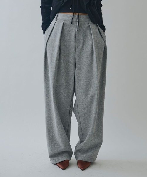 ELLEgirl（エルガール）の「ツータックスウェットパンツ（スウェットパンツ・レディース・杢グレー/チャコール/ベージュ・S/M）」の14枚目の写真