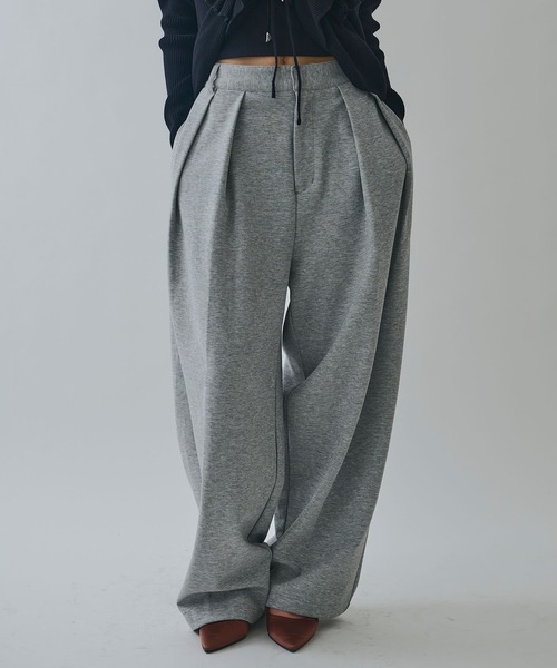 ELLEgirl（エルガール）の「ツータックスウェットパンツ（スウェットパンツ・レディース・杢グレー/チャコール/ベージュ・S/M）」の13枚目の写真