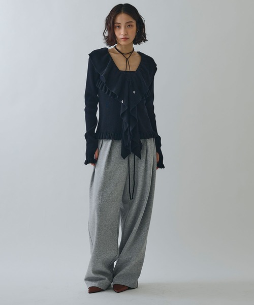 ELLEgirl（エルガール）の「ツータックスウェットパンツ（スウェットパンツ・レディース・杢グレー/チャコール/ベージュ・S/M）」の20枚目の写真