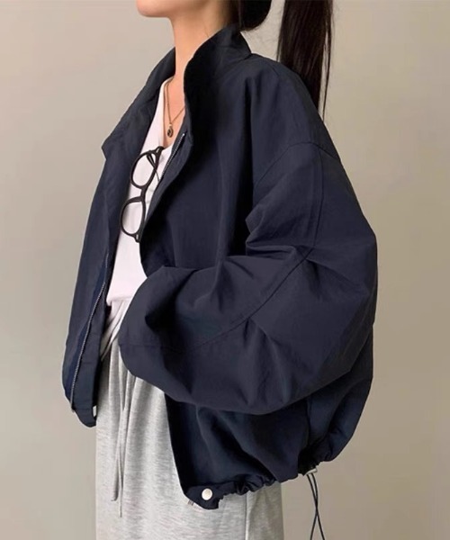 cammie(キャミー)の「スタンドカラーワイドスリーブライトコート(モッズコート・レディース・ネイビー/ライトグレー/カーキ・MEDIUM/LARGE)」の12枚目の写真