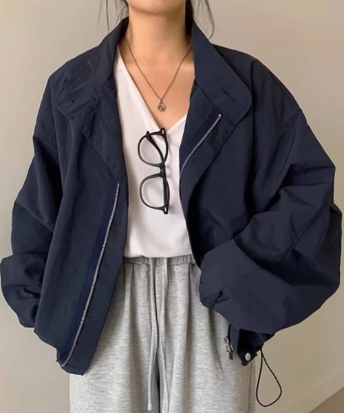 cammie(キャミー)の「スタンドカラーワイドスリーブライトコート(モッズコート・レディース・ネイビー/ライトグレー/カーキ・MEDIUM/LARGE)」の11枚目の写真