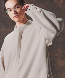 Jih Nunc | ms6211-スタンドカラー起毛プルオーバーシャツ(JIH-R1118)(シャツ/ブラウス)