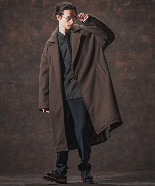 Jih Nunc（ジーヌンク）の「ms6211-スタンドカラー起毛プルオーバーシャツ(JIH-R1118)（シャツ/ブラウス・メンズ・グレー/ライトベージュ/ブラック・L/M/S）」の9枚目の写真