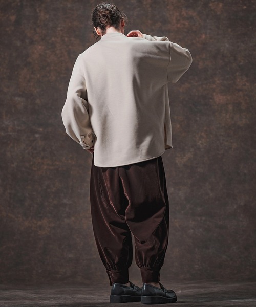 Jih Nunc（ジーヌンク）の「ms6211-スタンドカラー起毛プルオーバーシャツ(JIH-R1118)（シャツ/ブラウス・メンズ・グレー/ライトベージュ/ブラック・L/M/S）」の21枚目の写真