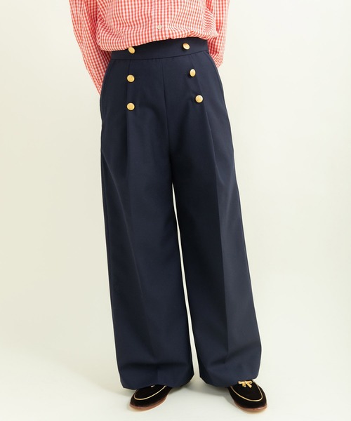 CHILD WOMAN（チャイルドウーマン）の「TWツイル セーラーパンツ（その他パンツ・レディース・ネイビー・36/38）」の2枚目の写真