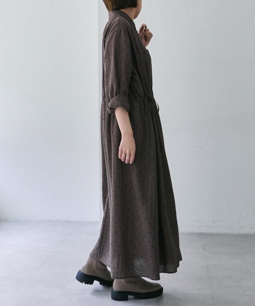 ドロストシャツワンピース【SUM1 STYLE(スミスタイル