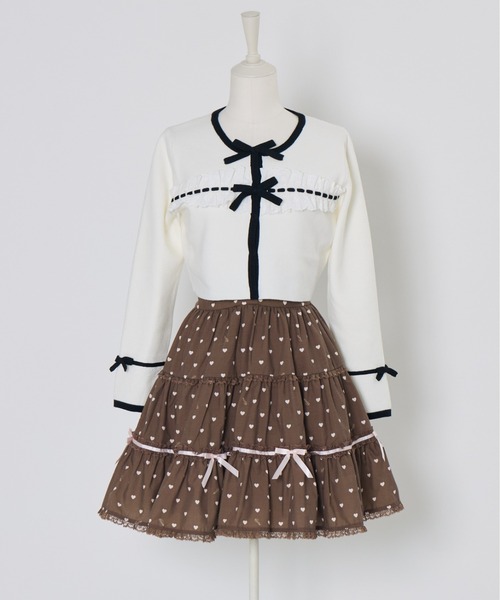 mellfy memory(メルフィーメモリー)の「Cotton lace and ribbon bicolor カーディガン(カーディガン/ボレロ・レディース・ホワイト/ピンク・FREE)」の14枚目の写真