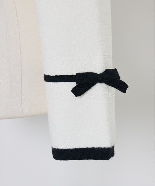 mellfy memory(メルフィーメモリー)の「Cotton lace and ribbon bicolor カーディガン(カーディガン/ボレロ・レディース・ホワイト/ピンク・FREE)」の13枚目の写真