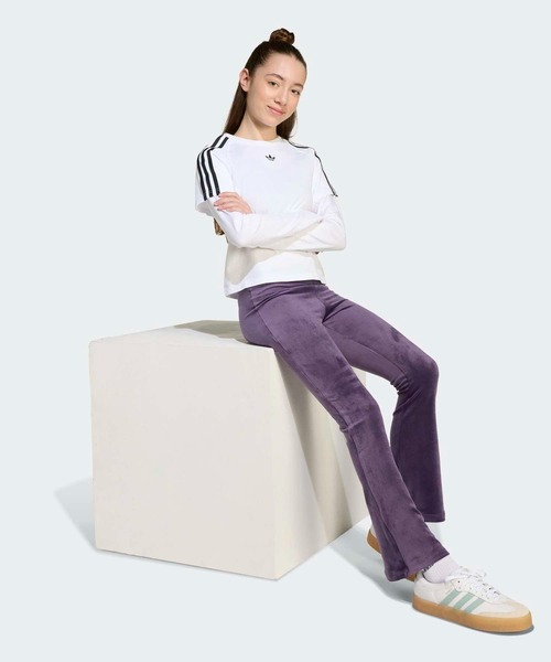 adidas（アディダス）の「ベルベットパンツ / アディダスオリジナルス adidas Originals（その他パンツ・キッズ・ピンク/バイオレット/ブラック・150/160/170/130/140）」の11枚目の写真