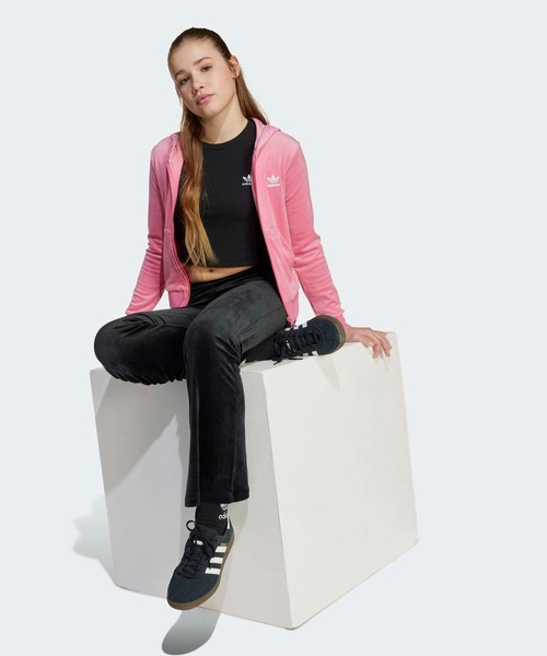 adidas（アディダス）の「ベルベットパンツ / アディダスオリジナルス adidas Originals（その他パンツ・キッズ・ピンク/バイオレット/ブラック・150/160/170/130/140）」の7枚目の写真