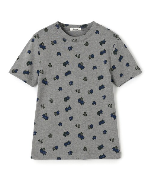 EDITION(エディション)の「コットンモダールフライス フラワープリント Tシャツ(Tシャツ/カットソー・レディース・ホワイト系その他/グレー系その他/グレー系その他2/イエロー系その他2・34/36)」の1枚目の写真