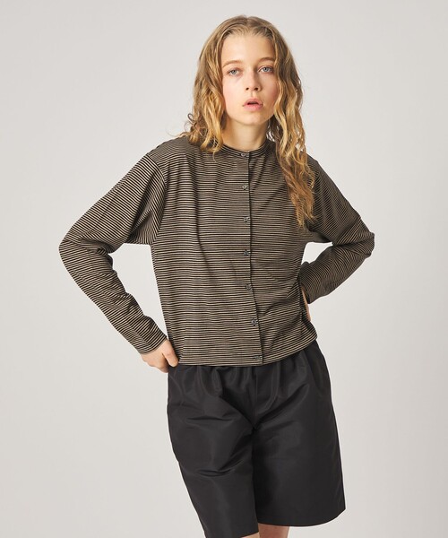 Steven Alan(スティーブンアラン)の「<Steven Alan>ウール ジャージー カーディガン(カーディガン/ボレロ・レディース・ネイビー/オフホワイト/ブラウン系/モカ/ブラック・FREE)」の4枚目の写真