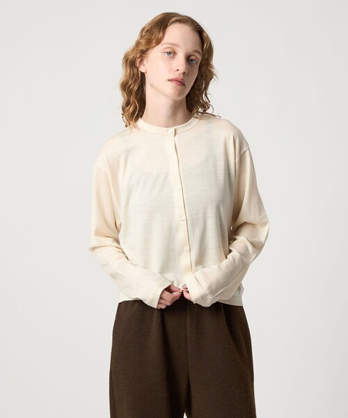 Steven Alan(スティーブンアラン)の「<Steven Alan>ウール ジャージー カーディガン(カーディガン/ボレロ・レディース・ネイビー/オフホワイト/ブラウン系/モカ/ブラック・FREE)」の9枚目の写真