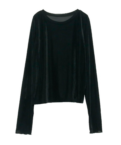 Rejoule（リジュール）の「フィンガーホールシアーベロアトップス（Tシャツ/カットソー・レディース・ブラック/ブラウン/グレー/アイボリー・FREE）」の22枚目の写真