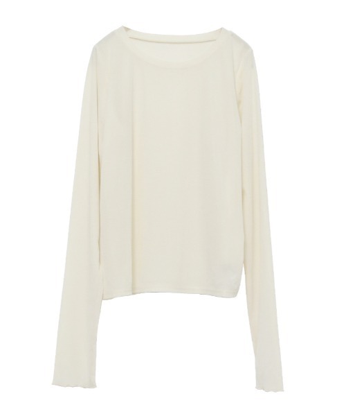 Rejoule（リジュール）の「フィンガーホールシアーベロアトップス（Tシャツ/カットソー・レディース・ブラック/ブラウン/グレー/アイボリー・FREE）」の21枚目の写真