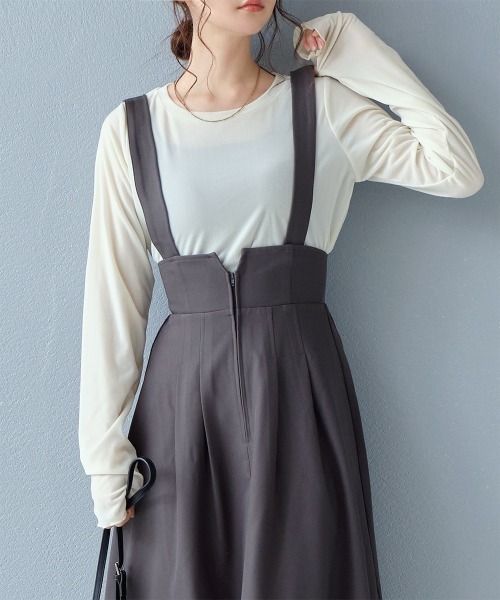 Rejoule（リジュール）の「フィンガーホールシアーベロアトップス（Tシャツ/カットソー・レディース・ブラック/ブラウン/グレー/アイボリー・FREE）」の8枚目の写真