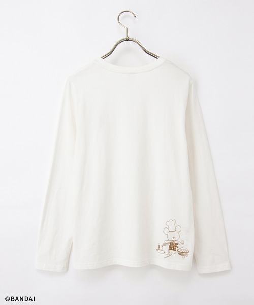 Honeys（ハニーズ）の「くまのがっこう／Ｔシャツ（Tシャツ/カットソー・レディース・ブラック/ピンク/ライトグリーン/オフホワイト/杢グレー・L/LL/M/S）」の11枚目の写真