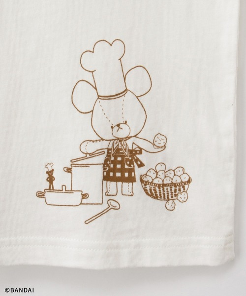 Honeys（ハニーズ）の「くまのがっこう／Ｔシャツ（Tシャツ/カットソー・レディース・ブラック/ピンク/ライトグリーン/オフホワイト/杢グレー・L/LL/M/S）」の13枚目の写真