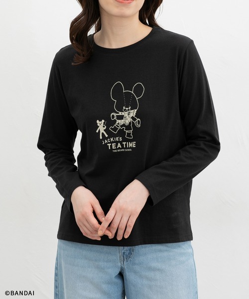 Honeys（ハニーズ）の「くまのがっこう／Ｔシャツ（Tシャツ/カットソー・レディース・ブラック/ピンク/ライトグリーン/オフホワイト/杢グレー・L/LL/M/S）」の14枚目の写真