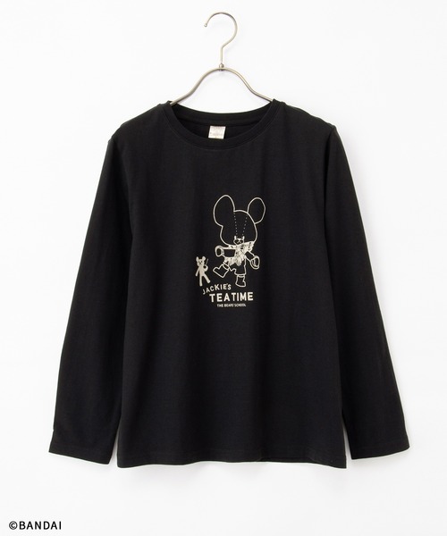 Honeys（ハニーズ）の「くまのがっこう／Ｔシャツ（Tシャツ/カットソー・レディース・ブラック/ピンク/ライトグリーン/オフホワイト/杢グレー・L/LL/M/S）」の16枚目の写真