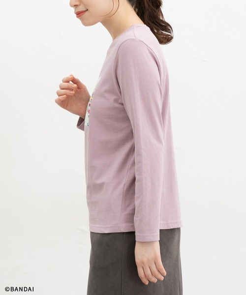 Honeys（ハニーズ）の「くまのがっこう／Ｔシャツ（Tシャツ/カットソー・レディース・ブラック/ピンク/ライトグリーン/オフホワイト/杢グレー・L/LL/M/S）」の21枚目の写真