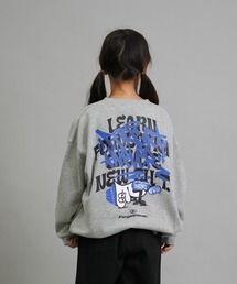 FORGET NEVER（フォーゲットネバー）の「【ムラサキスポーツ限定】FORGET NEVER/フォーゲットネバー トレーナー スウェット キッズ クルーネック バックプリント 裏毛 254OO3TR198FN（スウェット）」
