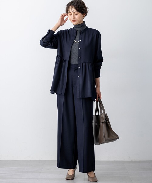 滝沢眞規子さん着用/WEB限定カラーあり】ウーステッドウール リブ