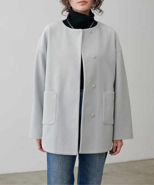 LARUTA ニットジャケット ニットコート FOX混Wフェイスニットコート | LARUTA(ラルータ)レディース