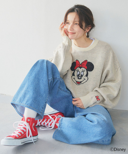 セール】【Disney/ディズニー】Minnie Mouse/ミニーマウスジャガード