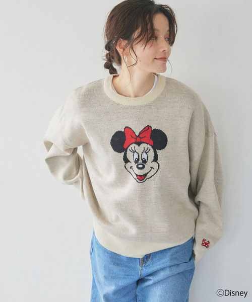 Disney/ディズニー】Minnie Mouse/ミニーマウスジャガードニットプル