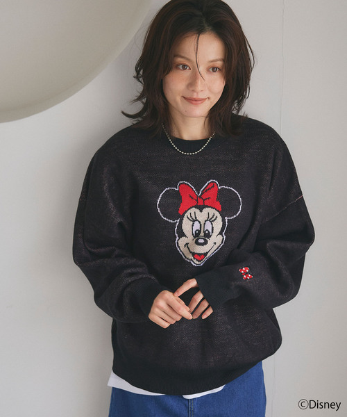 Disney/ディズニー】Minnie Mouse/ミニーマウスジャガードニットプル