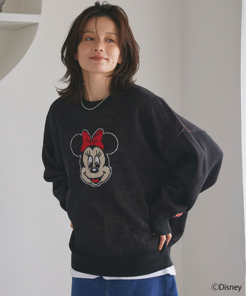 Disney/ディズニー】Minnie Mouse/ミニーマウスジャガードニットプル